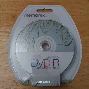 Memorex 10 Pack DVD-R  Recordable CD Colorful Designs - 16x 4.7gb 120min New B